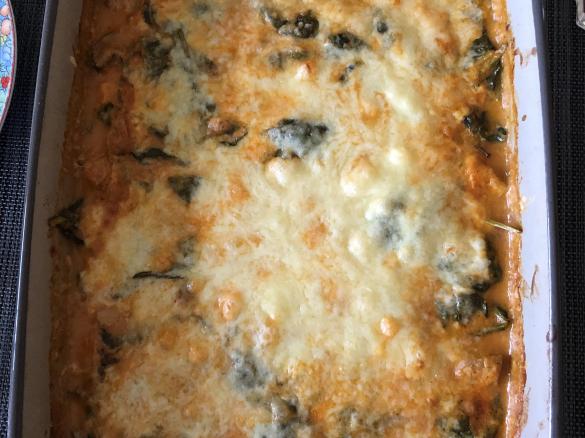 Putentopf mit Blattspinat