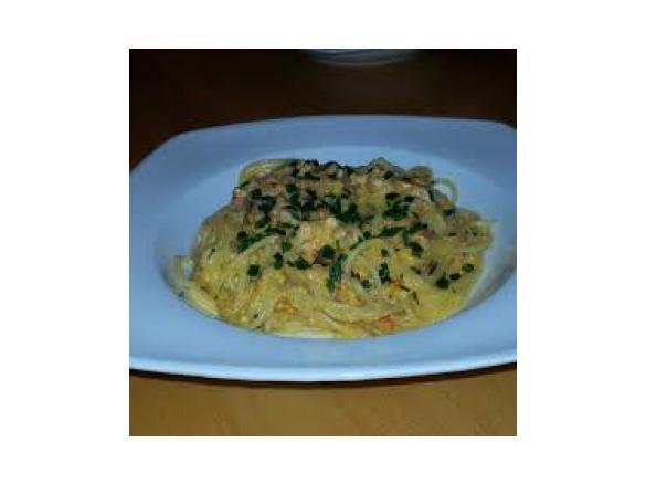 Spaghetti "Paprika-Carbonara"