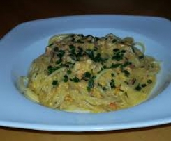 Spaghetti "Paprika-Carbonara"