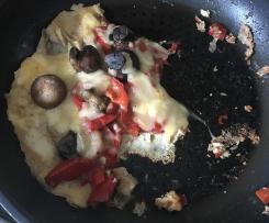 Omelett aus der Pfanne