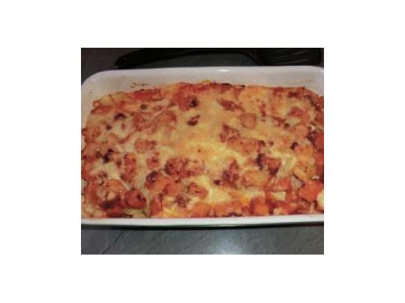 Kürbis-Kartoffel-Hackauflauf