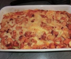 Kürbis-Kartoffel-Hackauflauf