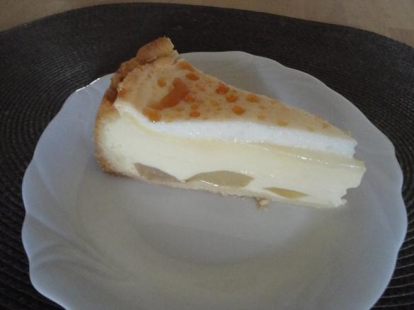 Käsekuchen mit Birnen