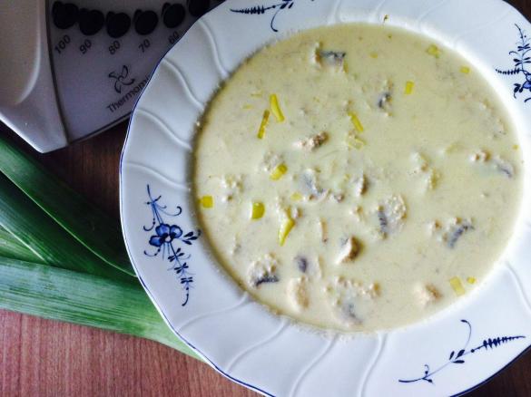 Käse-Porree-Suppe