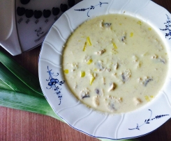 Käse-Porree-Suppe