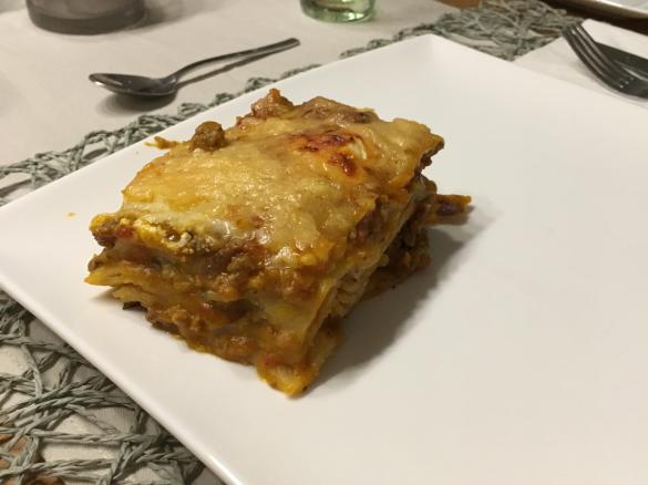 Kürbis-Bolognese-Lasagne