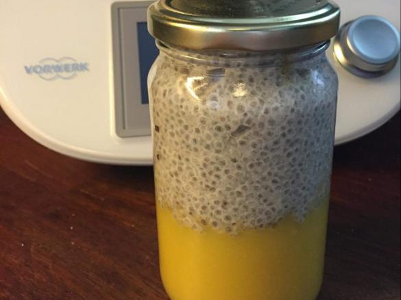 Chia Overnight Pudding, glutenfrei, milchfrei, zuckerfrei, Variation von Chia Overnight Oat