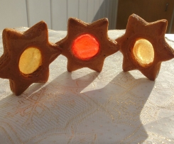 Leuchtend fruchtige Lebkuchensterne