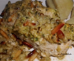 Hähnchenbrustfilet mit Zucchini- Zitronen- Topping