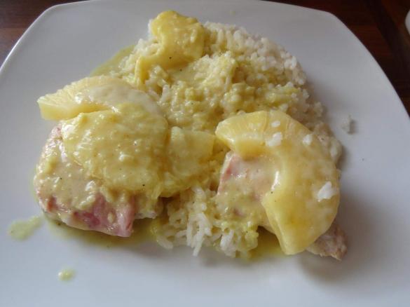 Hawaii Schnitzel mit Risotto