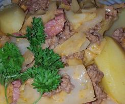 Kartoffel-Kraut-Eintopf mit Hackfleisch
