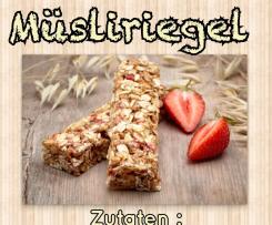 Müsliriegel (schmecken wie Bienenstich Kruste)