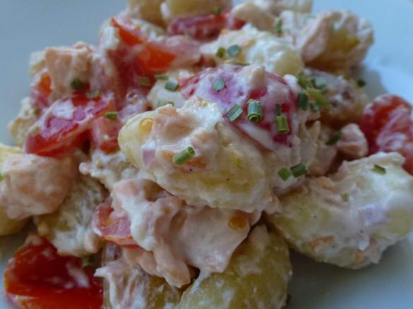 schnelle Lachs Gnocchi