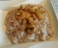 Spargelrisotto mit Shrimps