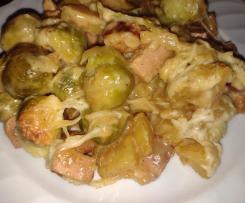 Kasseler-Rosenkohl-Kartoffel-Auflauf