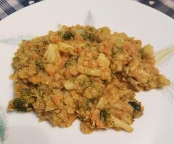 Curry mit Brokkoli und gelben Linsen