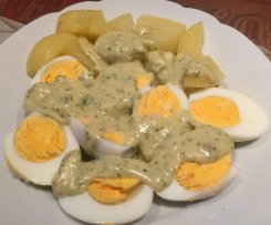 Senf-Kräuter-Eier mit Kartoffeln (aus den Finessen 6/2015)