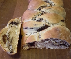 Hefezopf mit Füllung, Vegan