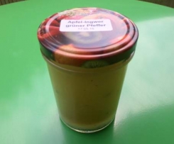 Apfel-Ingwer-Marmelade mit grünem Pfeffer