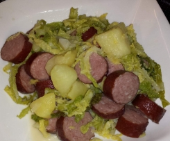 Wirsingeintopf mit Cabanossi (All in One)