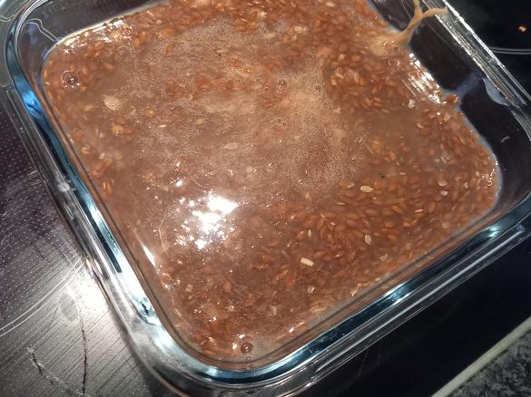 Leinsamenschleim / gekochter Leinsamen