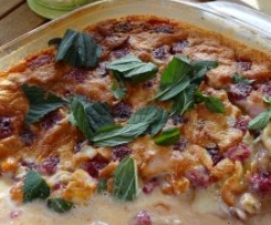 Himbeer-Banane-Schoko-Clafoutis