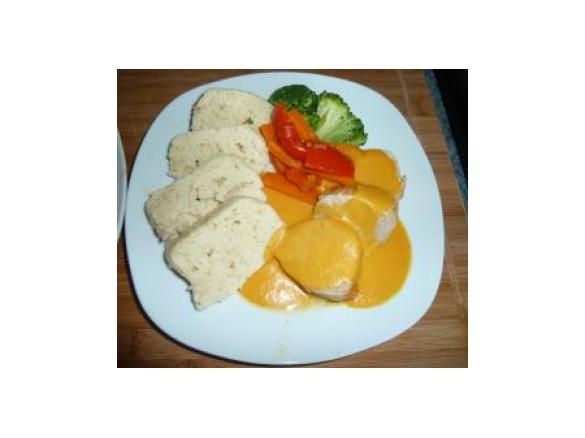 Schweinefilet in Gemüserahm