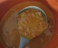 Variation von Malzbiergulasch