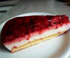 Marshmallow-Torte mit Himbeeren