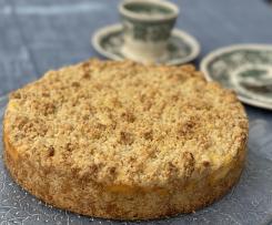 Käsekuchen Birnen-Marzipan-Streusel