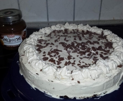 Kastaniensahnetorte  oder Marronisahnetorte