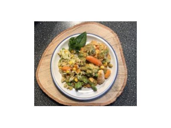 Gemüseauflauf oder Hähnchengemüseauflauf