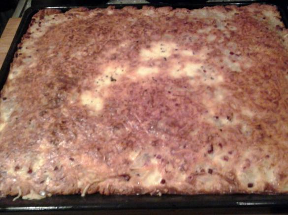 Variation von Zwiebelkuchen mit Quark-Öl-Teig 