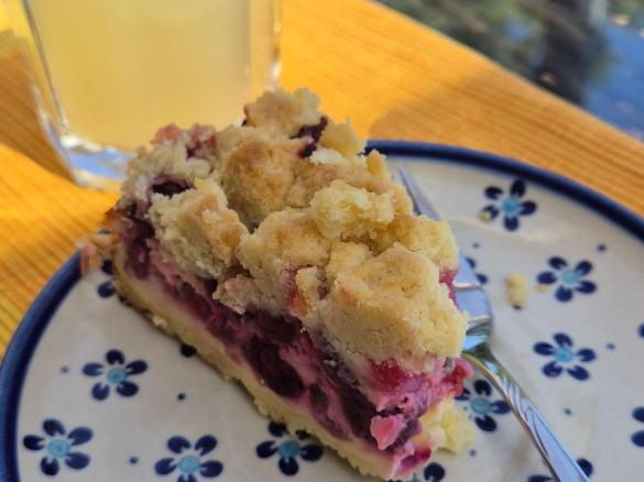 Jochelbeere Quark Streusel Kuchen