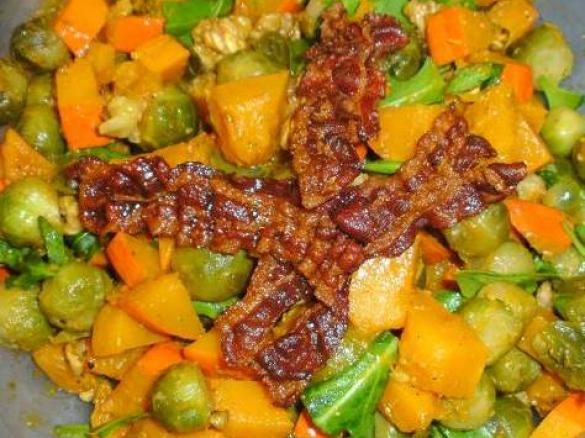 Rosenkohl-Kürbis-Salat