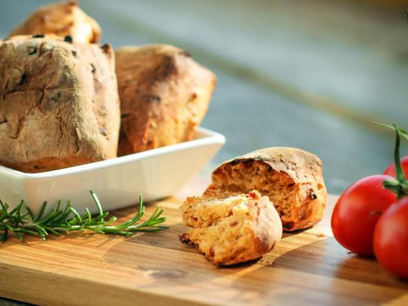 Mini Ciabatta mit getrockneten Tomaten