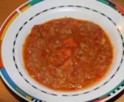 Variation von Kohlsuppe