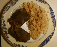 Rinderrouladen mit Reis