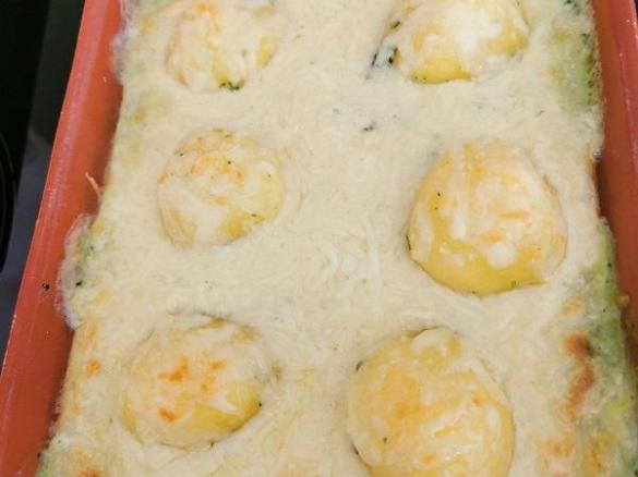 Knödel-Spinat-Auflauf