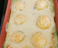 Knödel-Spinat-Auflauf