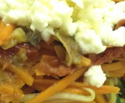 Gemüsenudeln mit getrockneten Tomaten low carb