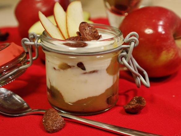 Heißes Apfelstrudel Dessert