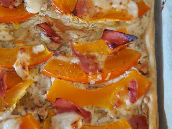 Kürbis-Frischkäse-Tarte