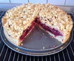 Veganer Streuselkuchen mit Sauerkirschen