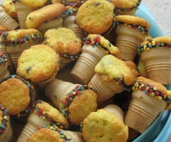 Muffins in Waffelbechern 