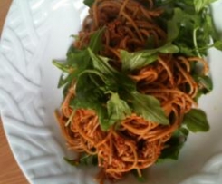 ww Vollkornspagetti mit Tomaten Schafskäse Pesto