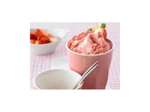 Erdbeer-Rhabarber-Eis