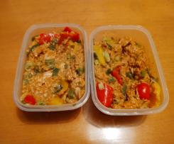 Indisches Curry mit Hähnchen und Reis (All in One)