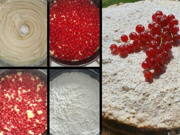 Johannisbeerkuchen mit Kokosbaiser