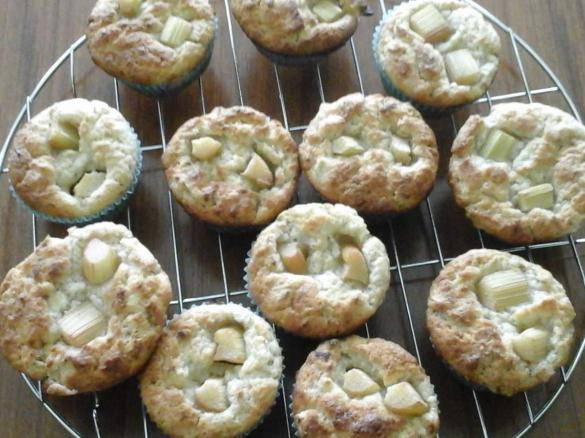 Rhabarber Muffins vegan